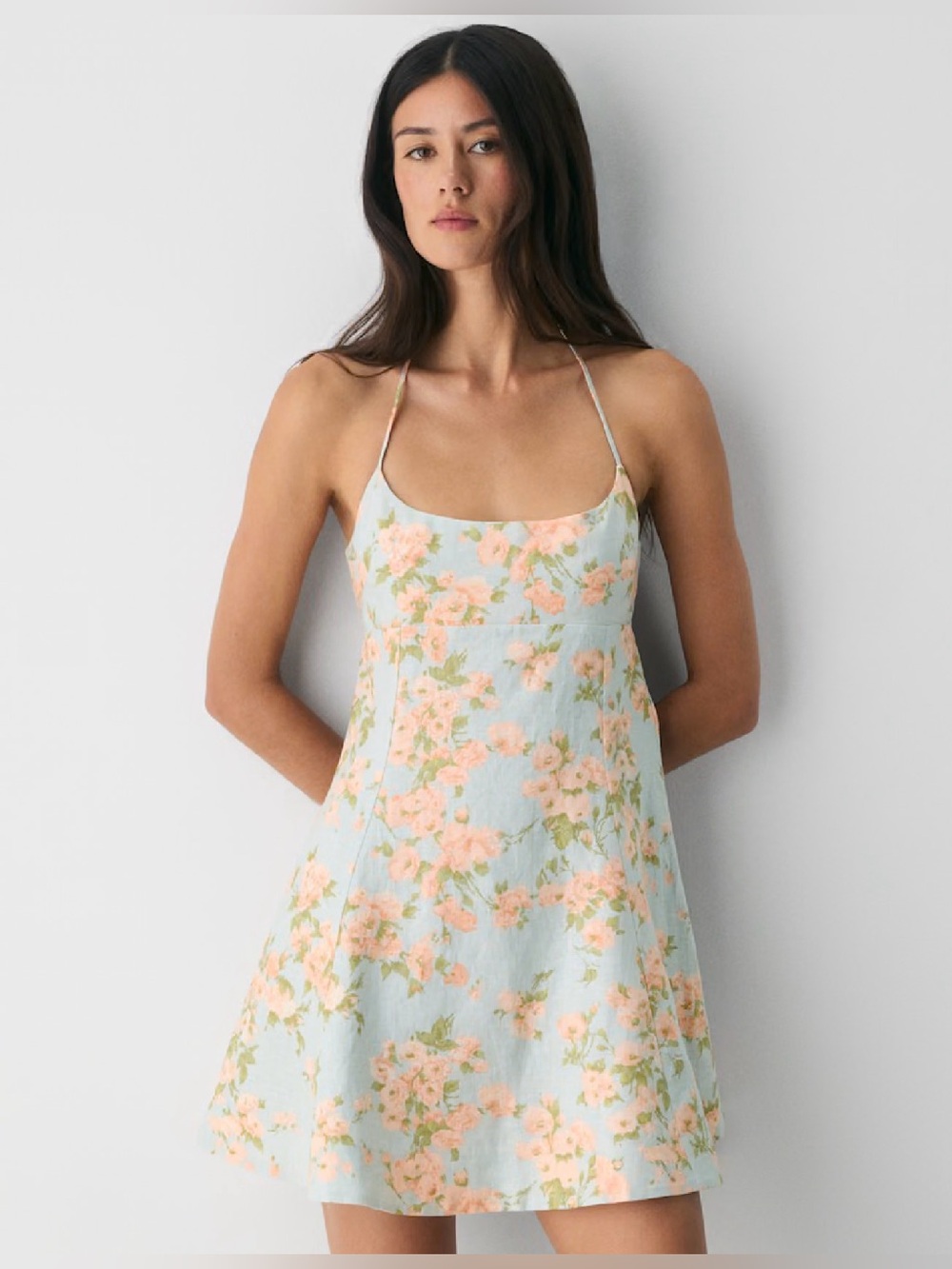 Aritzia Wilfred Abundance Linen Halter Dress